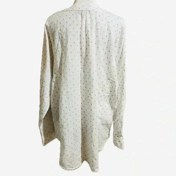 NWT Loft white colored polka dot long sleeve tunic L - Picture 3 of 6